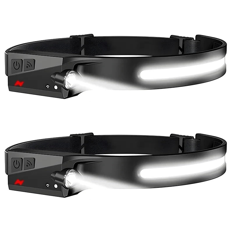 USB Rechargeable LED Waterproof Headlamp with Motion Sensor