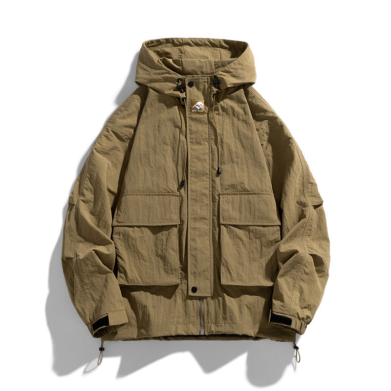 Outdoor Windproof Waterproof Loose Hooded Jacket