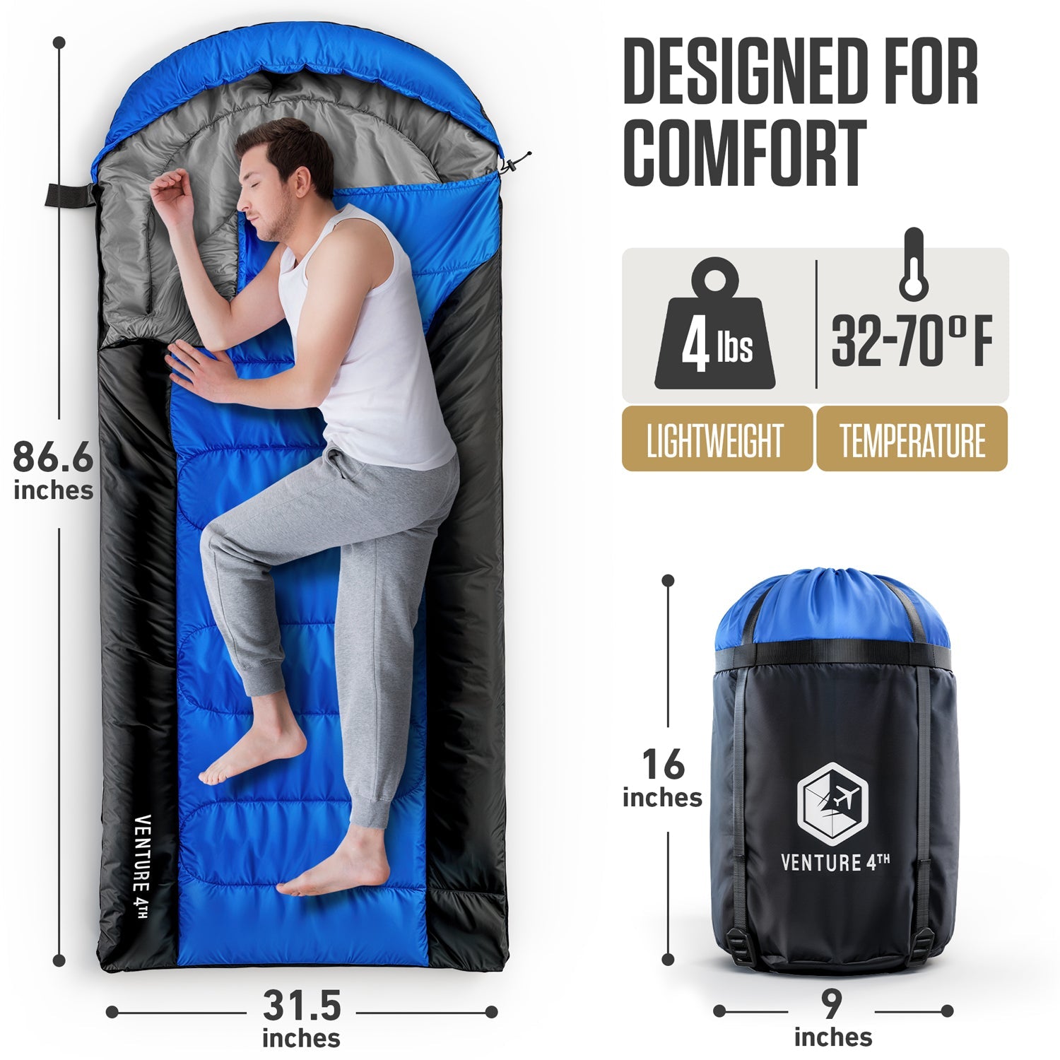 XXL Sleeping Bag for Big and Tall Campers