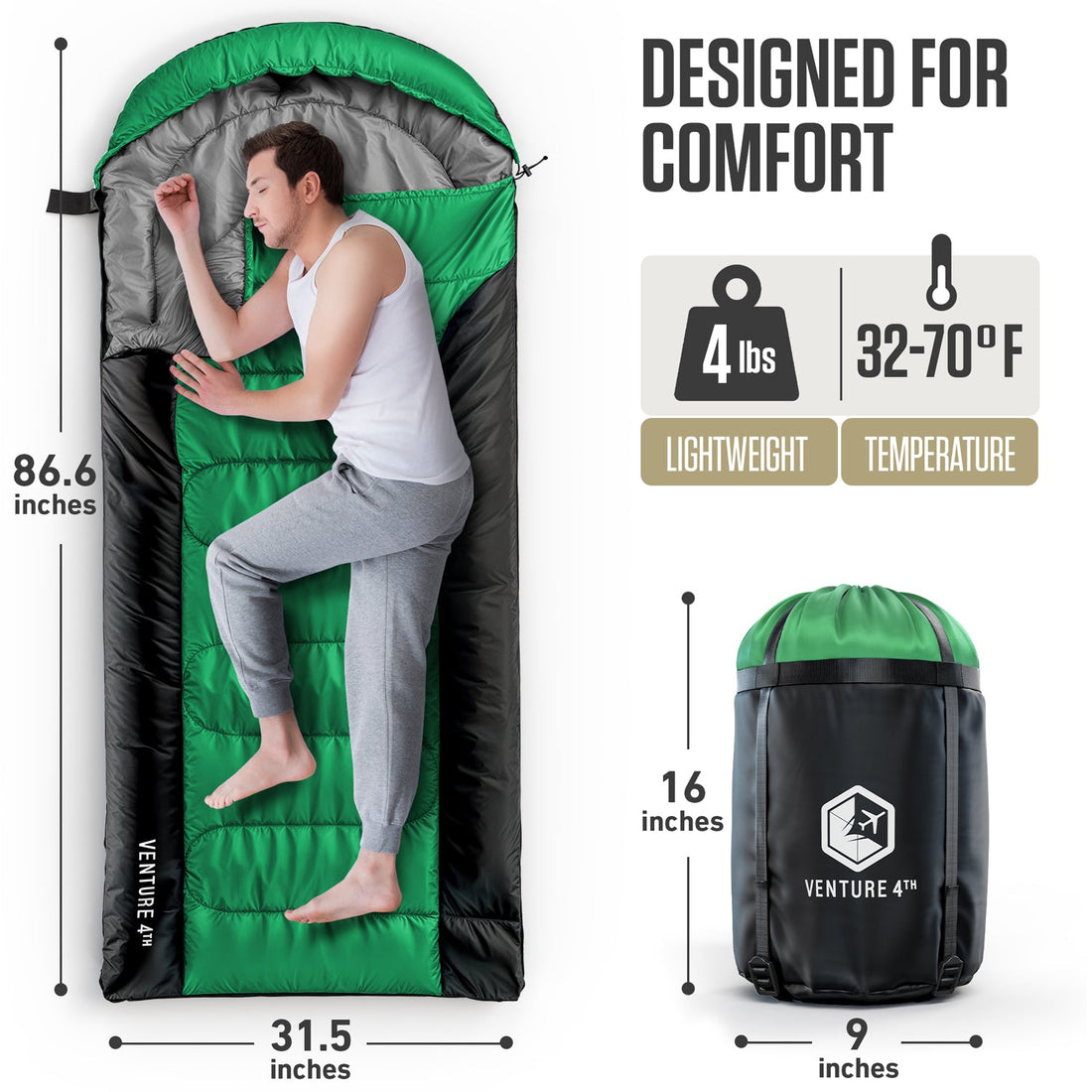 XXL Sleeping Bag for Big and Tall Campers