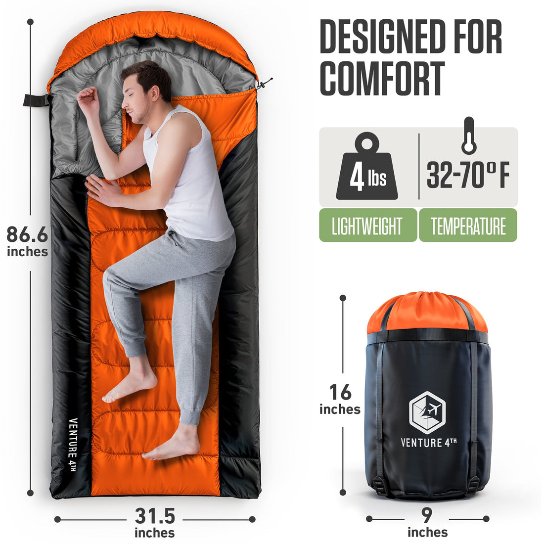 XXL Sleeping Bag for Big and Tall Campers