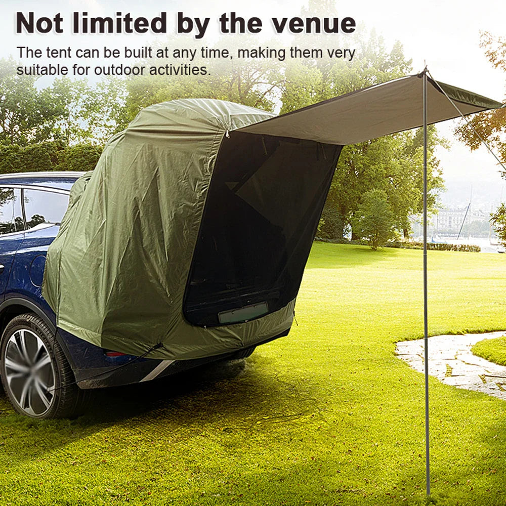 Outdoor Car Rear Tent with Canopy – Rain & Sun Proof