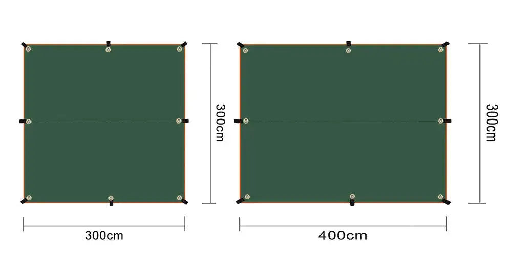 4x3m/3x3m Waterproof Ultralight Camping Tarp Canopy