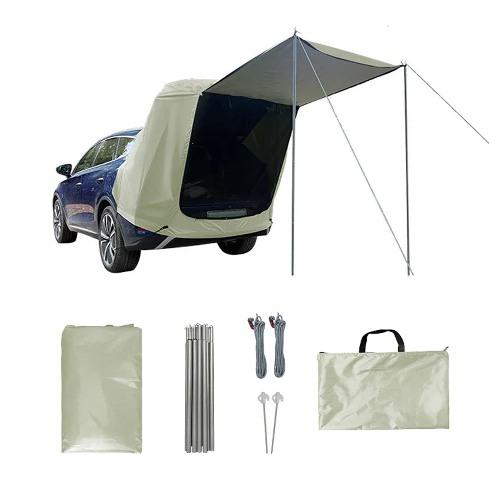 Outdoor Car Rear Tent with Canopy – Rain & Sun Proof