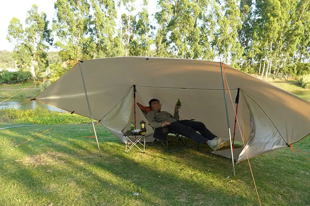 Multi-Size Waterproof Tent Tarp – Outdoor Sun Shelter