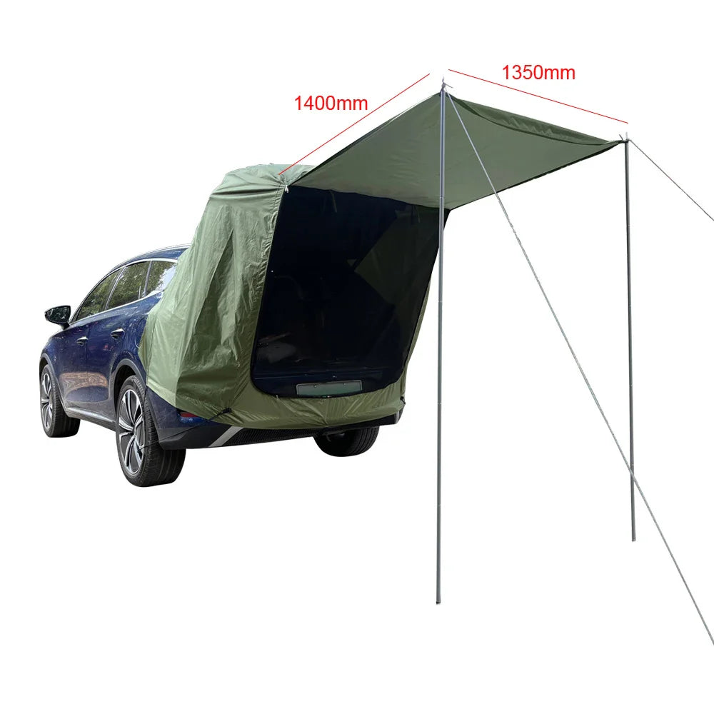 Outdoor Car Rear Tent with Canopy – Rain & Sun Proof