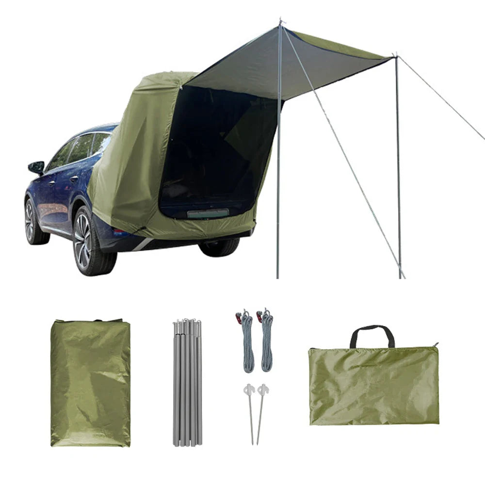Outdoor Car Rear Tent with Canopy – Rain & Sun Proof