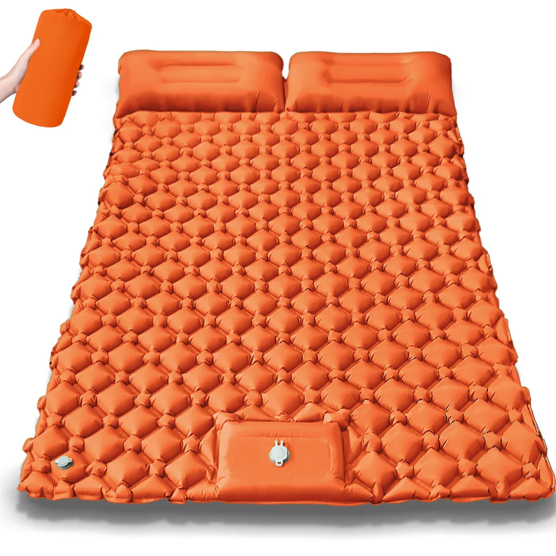 2025 Upgrade Double Air Mattress Camping Inflatable Bed Built-in Pump Waterproof