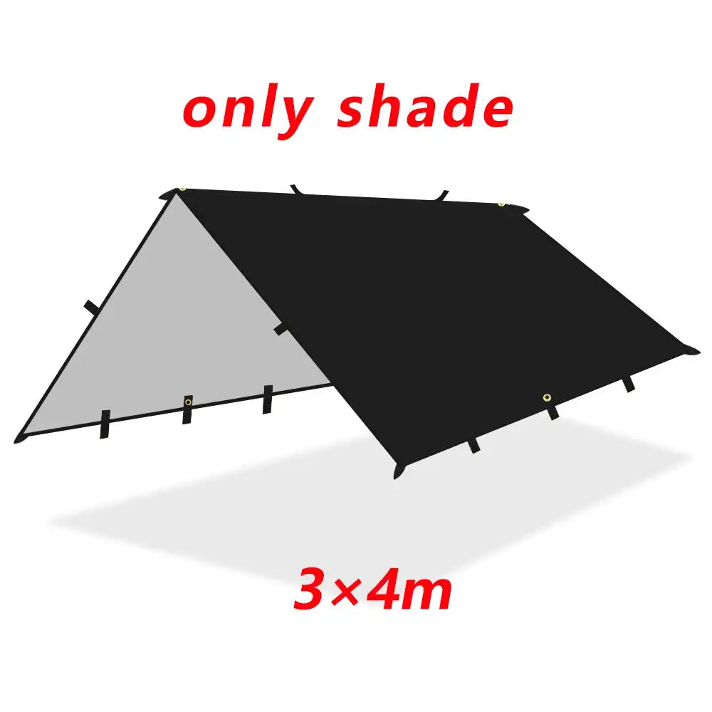 Multi-Size Waterproof Tent Tarp – Outdoor Sun Shelter