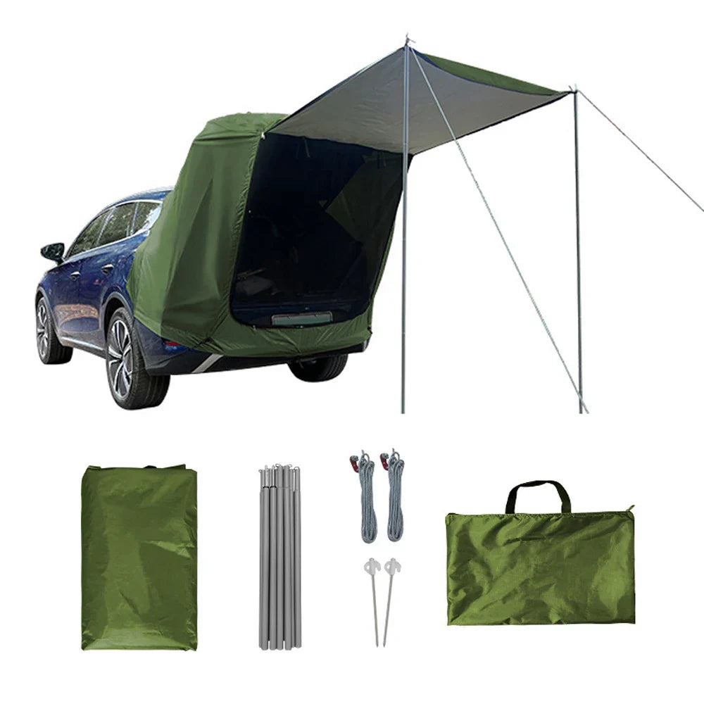 Outdoor Car Rear Tent with Canopy – Rain & Sun Proof