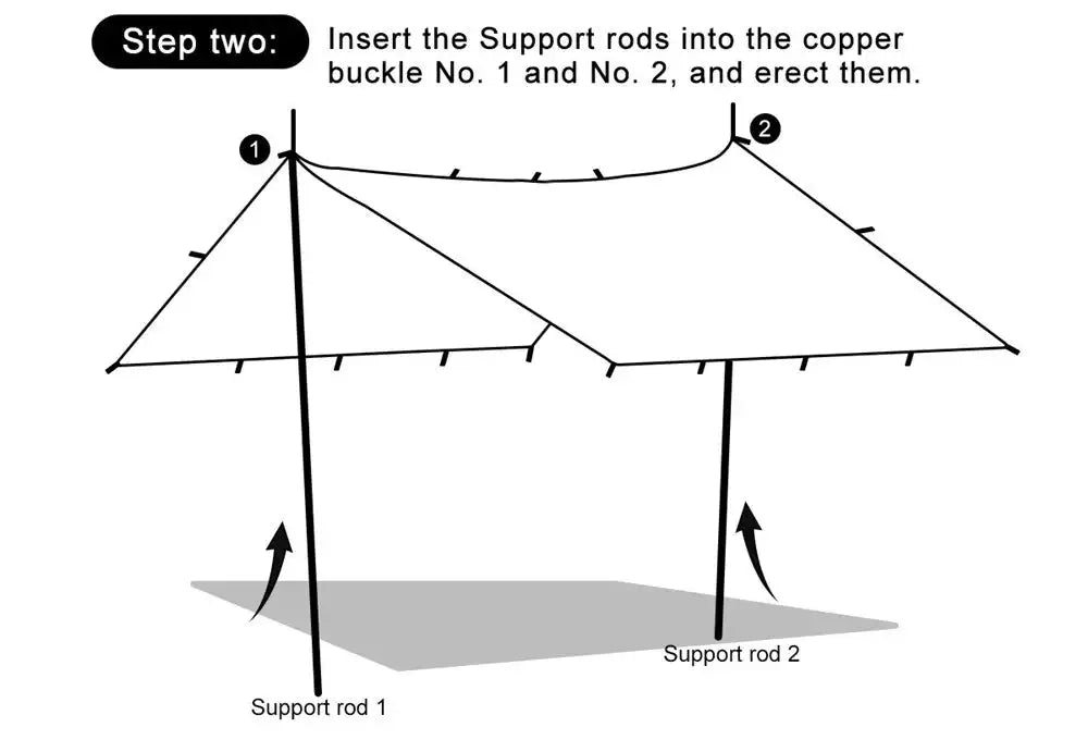 Multi-Size Waterproof Tent Tarp – Outdoor Sun Shelter