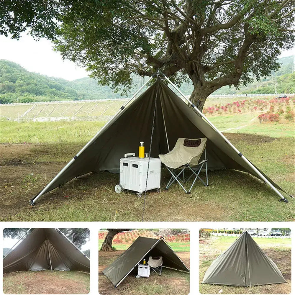 Multi-Size Waterproof Tent Tarp – Outdoor Sun Shelter