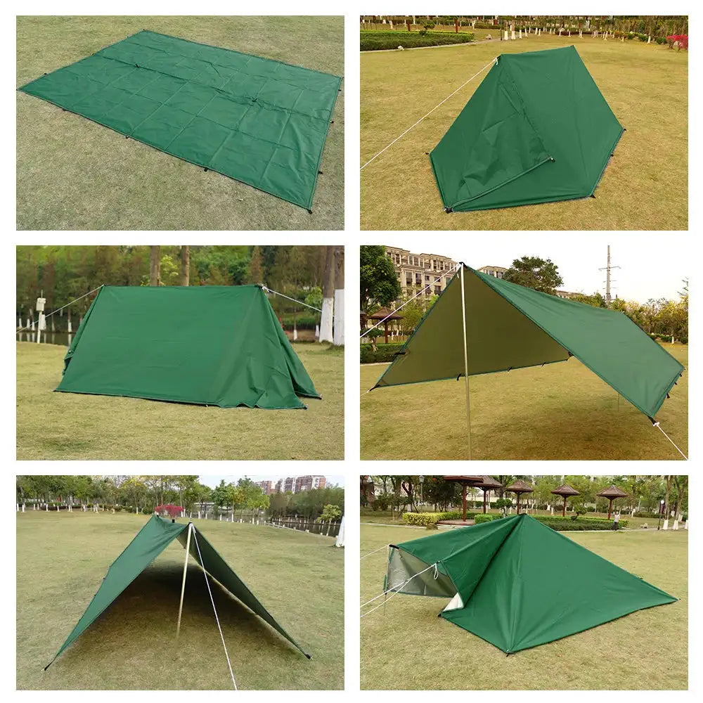 Multi-Size Waterproof Tent Tarp – Outdoor Sun Shelter