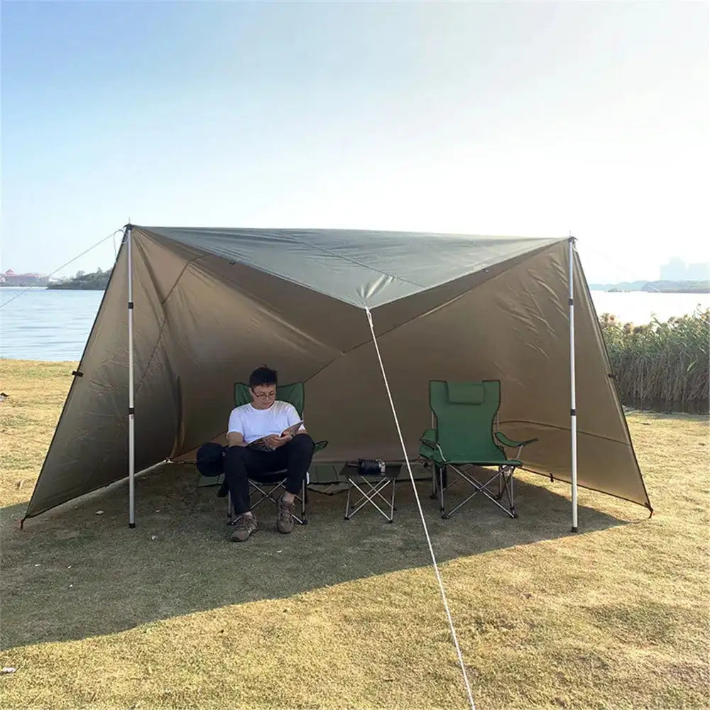 Multi-Size Waterproof Tent Tarp – Outdoor Sun Shelter