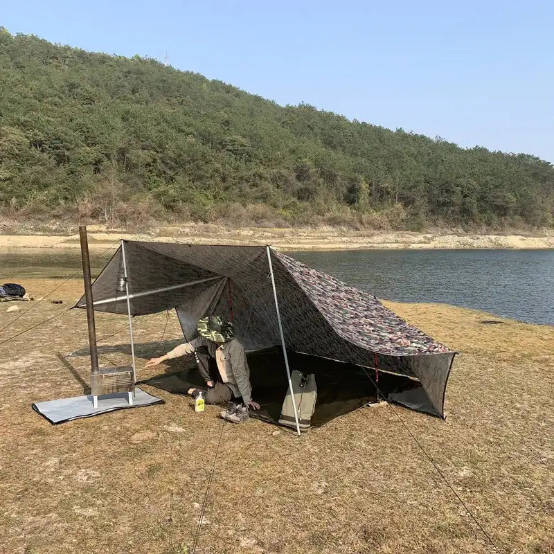 Multi-Size Waterproof Tent Tarp – Outdoor Sun Shelter