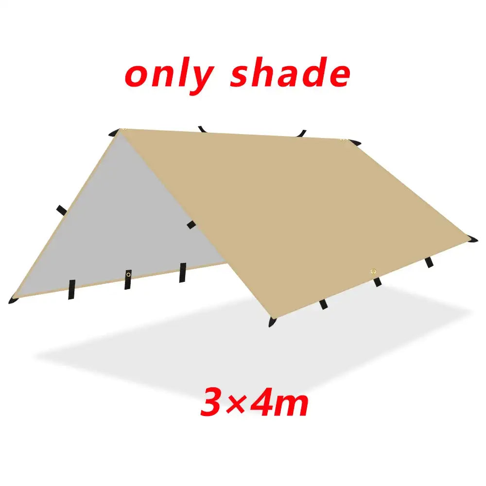 Multi-Size Waterproof Tent Tarp – Outdoor Sun Shelter