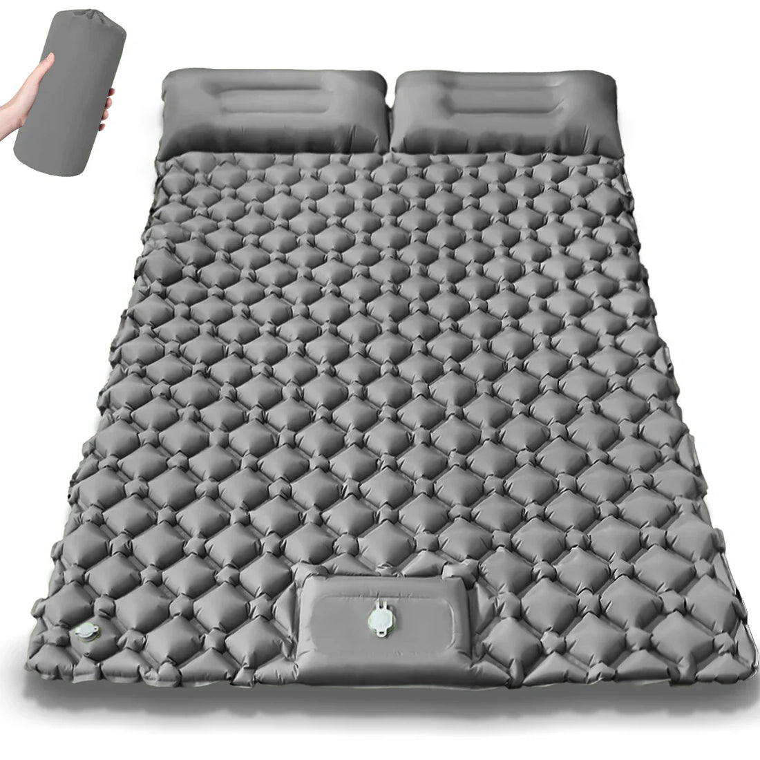 2025 Upgrade Double Air Mattress Camping Inflatable Bed Built-in Pump Waterproof