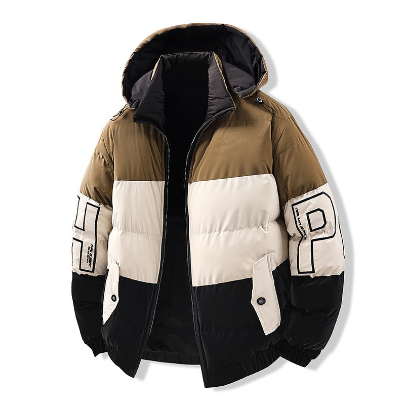 Reversible Color-Blocking Cotton Jacket – Euro-American Style