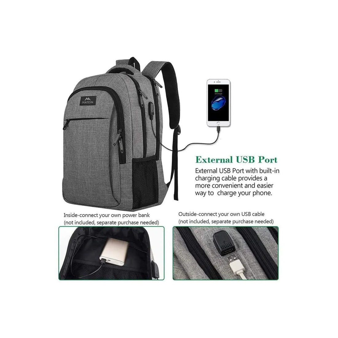 18" Anti-Theft Travel Backpack – Secure & Connected