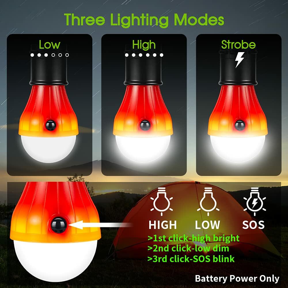 4-Pack Portable LED Camping Lantern – Emergency Light