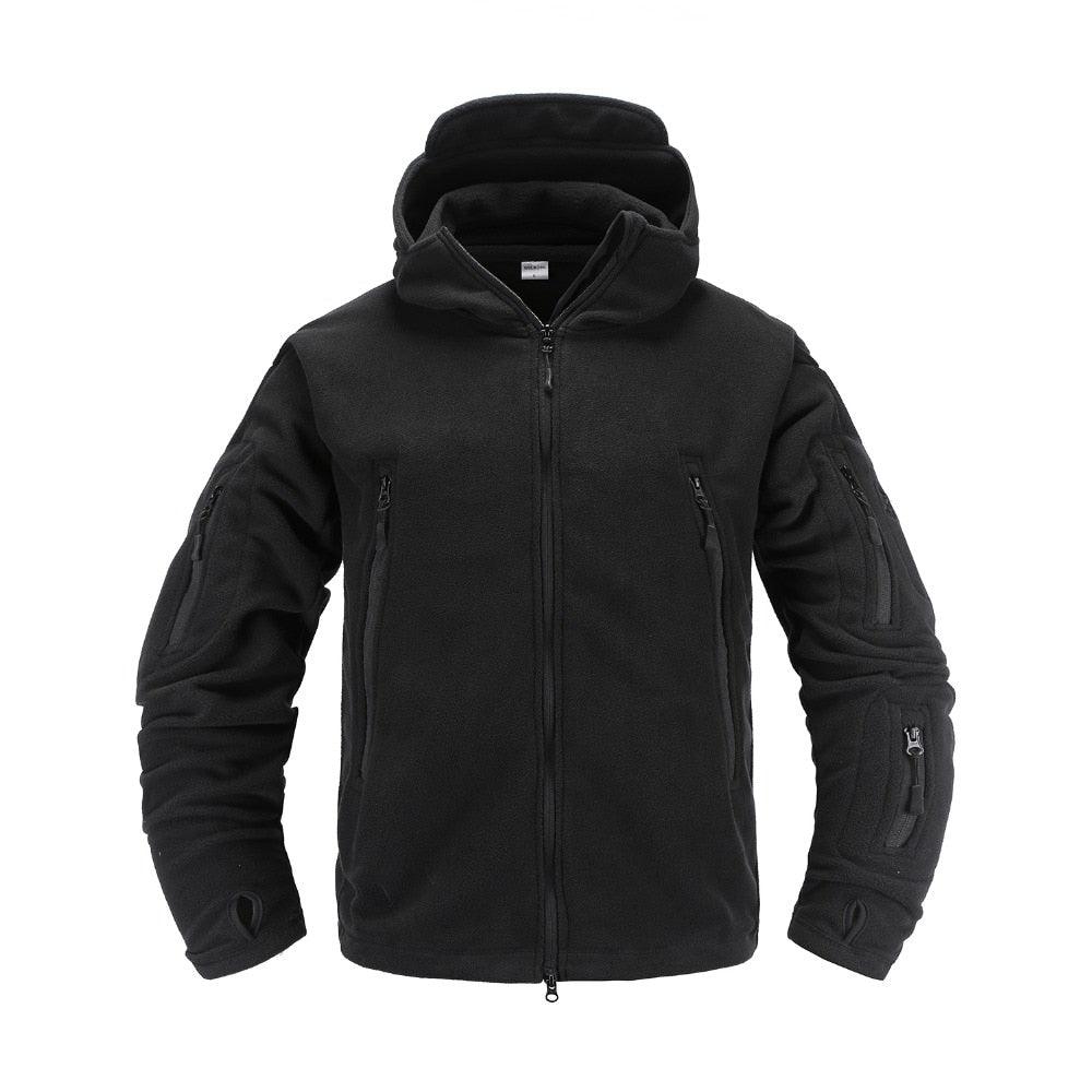 Men’s Tactical Lightweight Fleece Hooded Jacket – Thermal