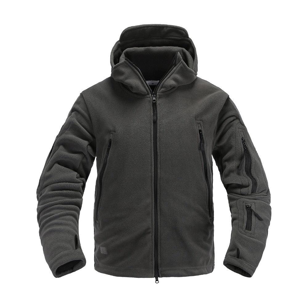 Men’s Tactical Lightweight Fleece Hooded Jacket – Thermal