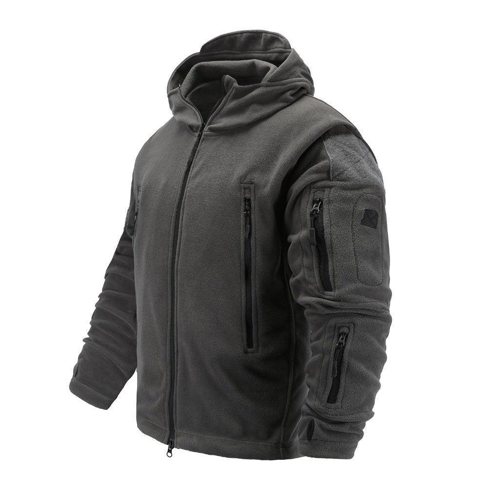 Men’s Tactical Lightweight Fleece Hooded Jacket – Thermal