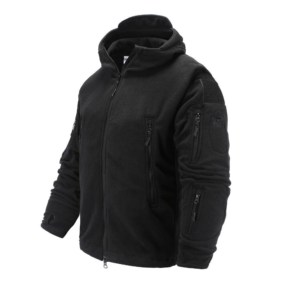Men’s Tactical Lightweight Fleece Hooded Jacket – Thermal