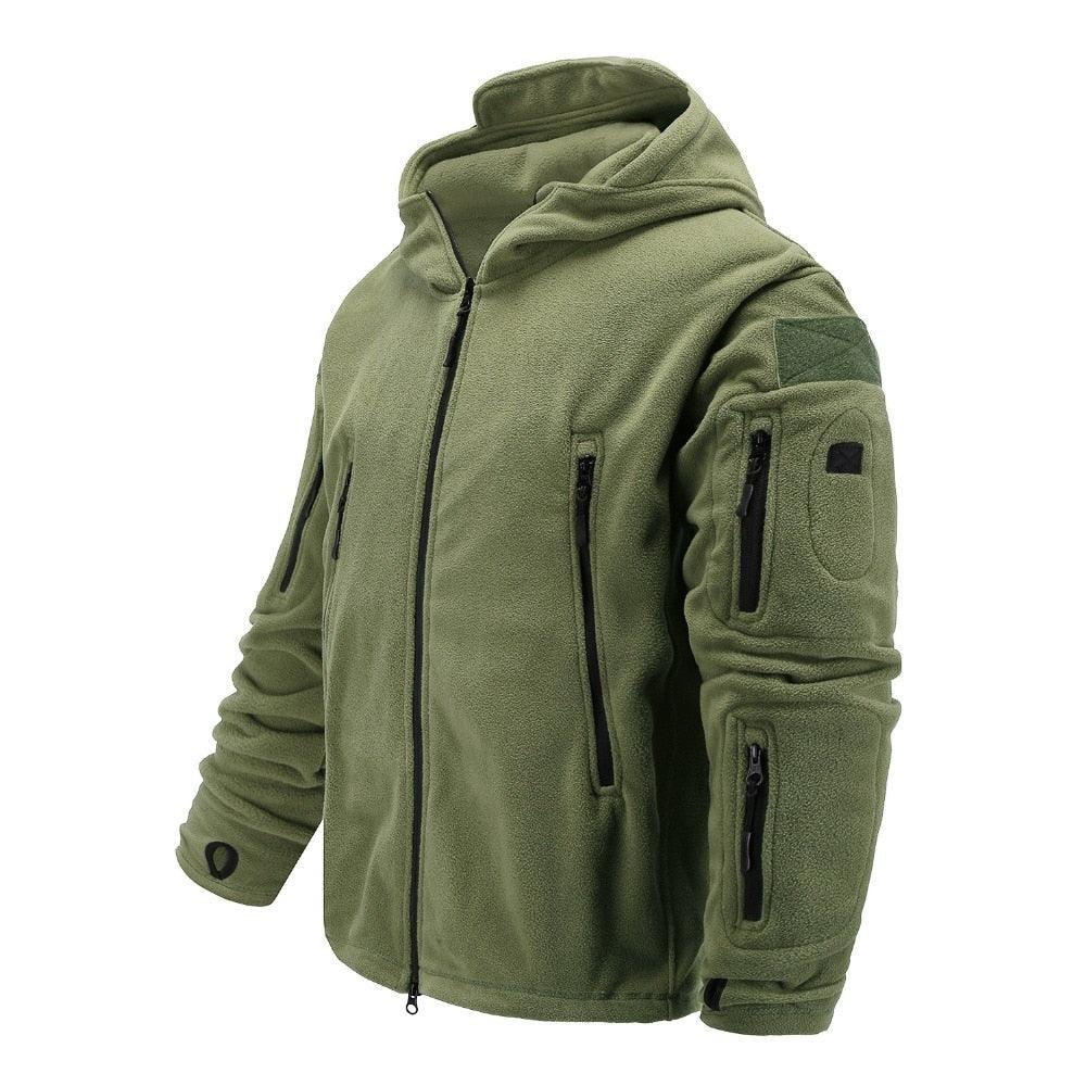 Men’s Tactical Lightweight Fleece Hooded Jacket – Thermal