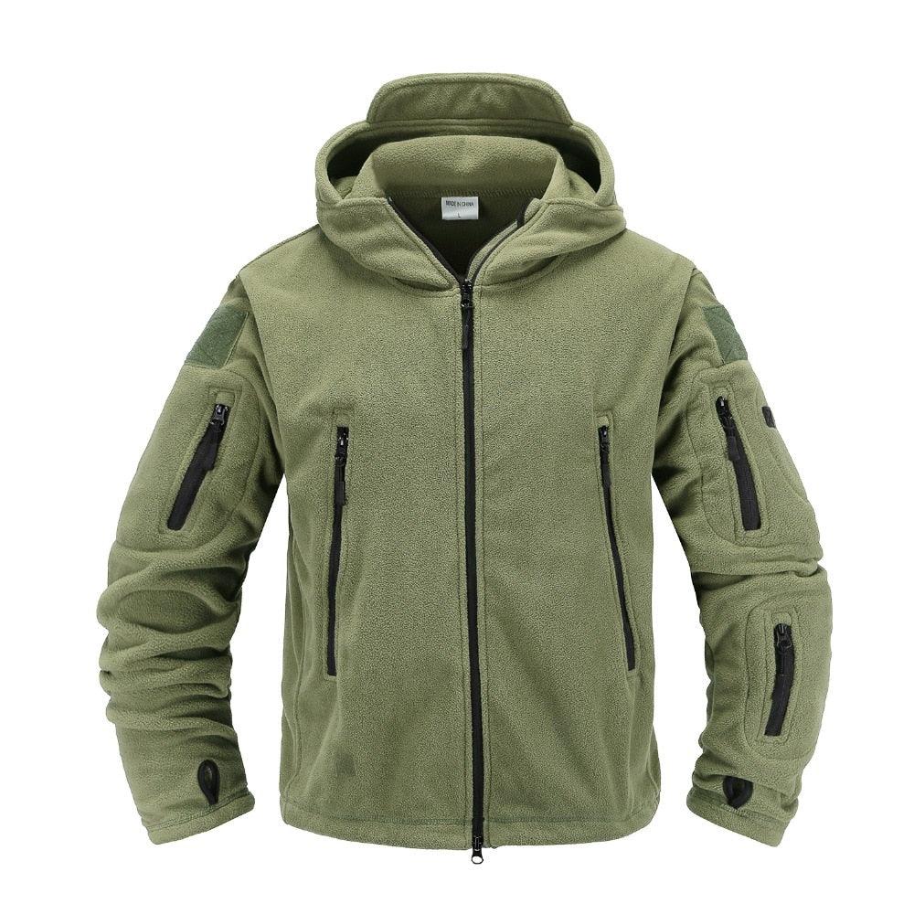 Men’s Tactical Lightweight Fleece Hooded Jacket – Thermal