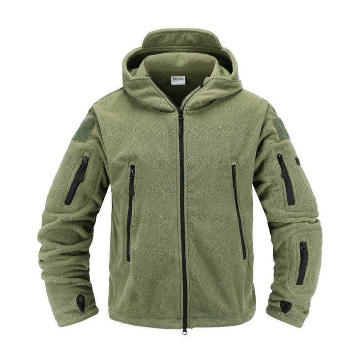 Men’s Tactical Lightweight Fleece Hooded Jacket – Thermal