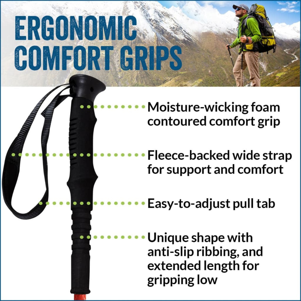 Official Casual Trek Hiking & Walking Poles – Pair